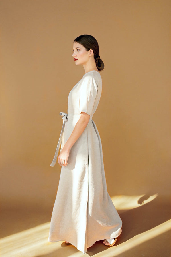 Linen Dress Long Dress Maxi Dress Elegant Dress Elizabeth Natural