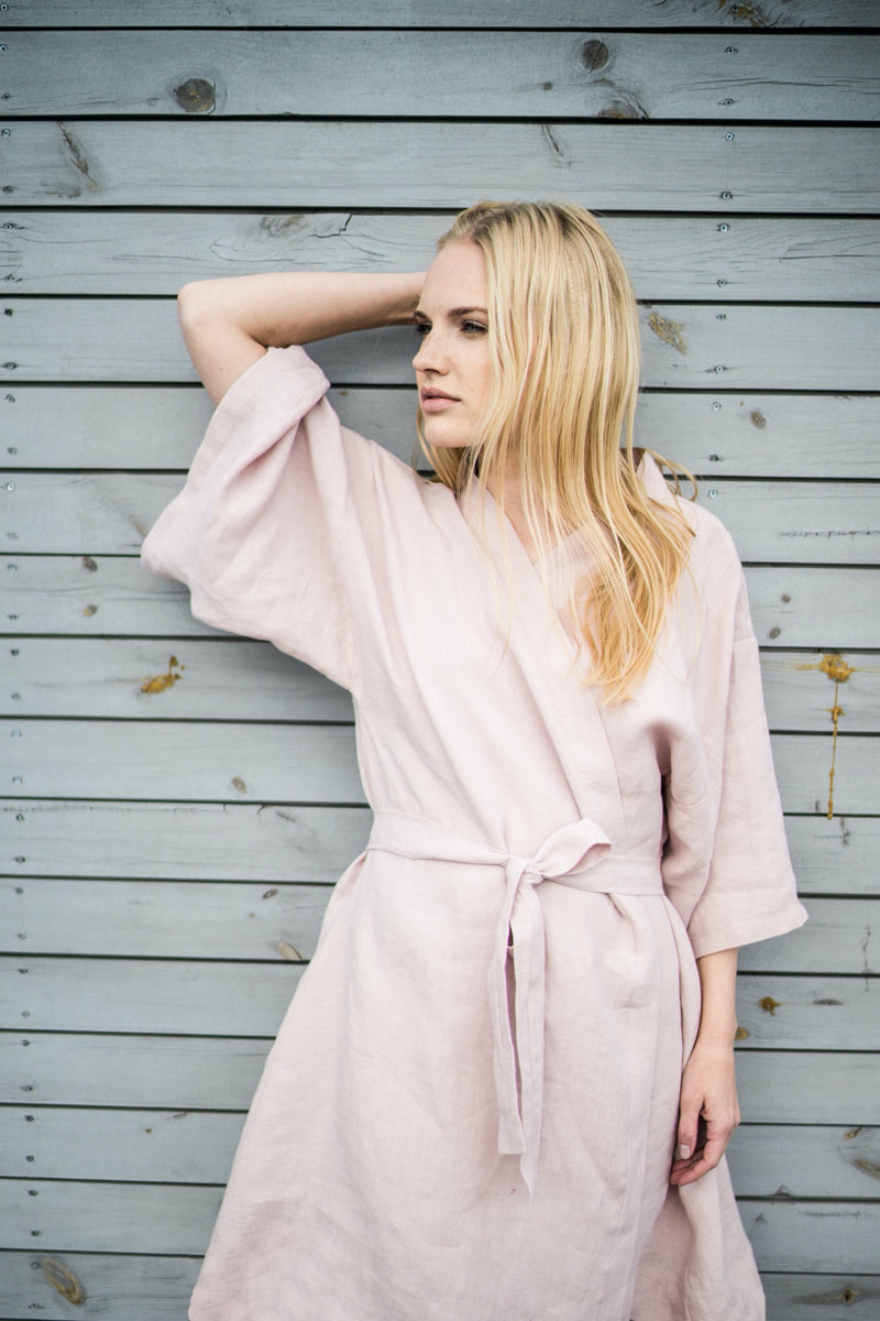 Kimono Robe Blush Kimono Cardigan Pink Dusty Rose Robe From Soft