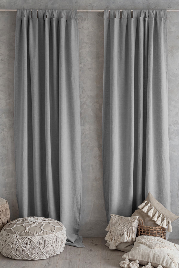 Organic Linen Curtain Light Grey 427