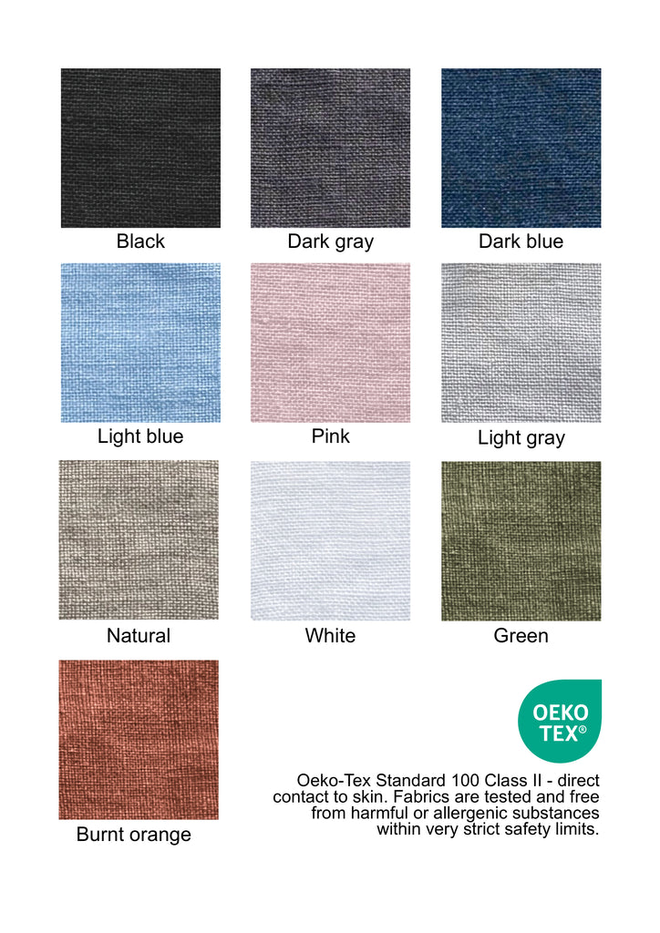 Color Card 10 Colors Oekotex Logo Vertical