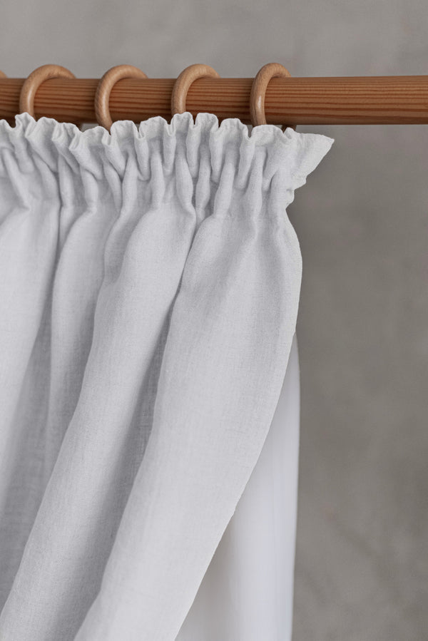 Linen Curtain Blackout Lining Pure White 001