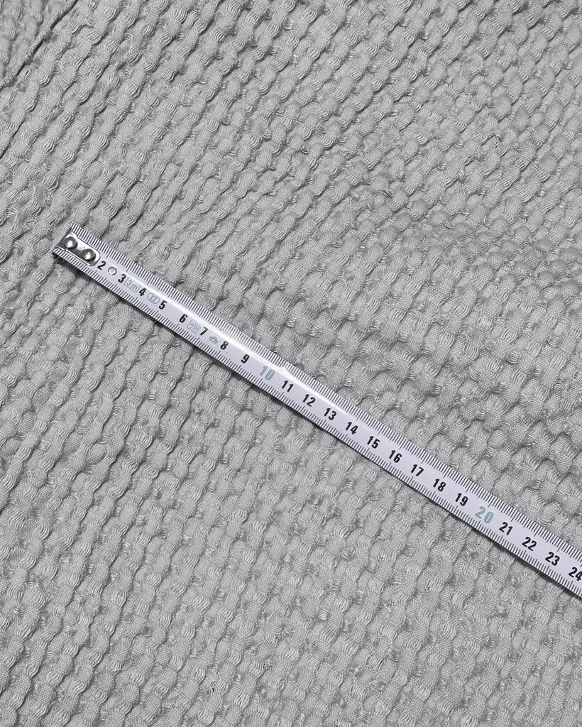 Waffle Linen Cotton Fabric Light Grey 02