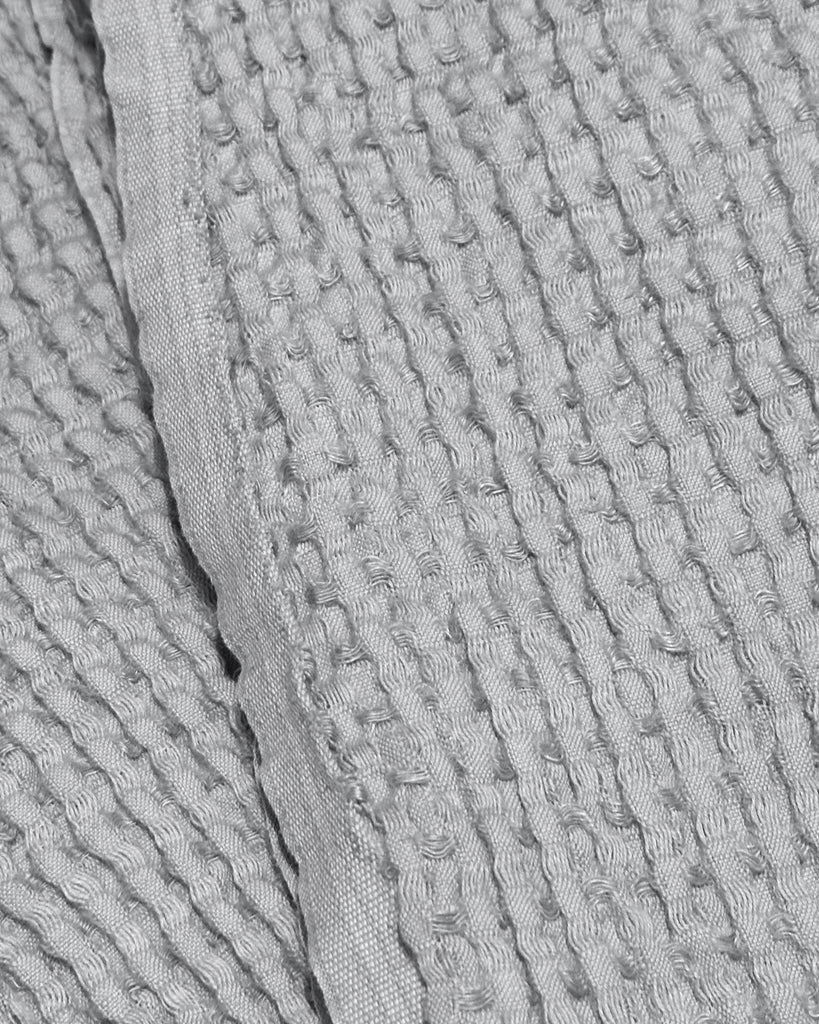 Waffle Linen Cotton Fabric Light Grey 03