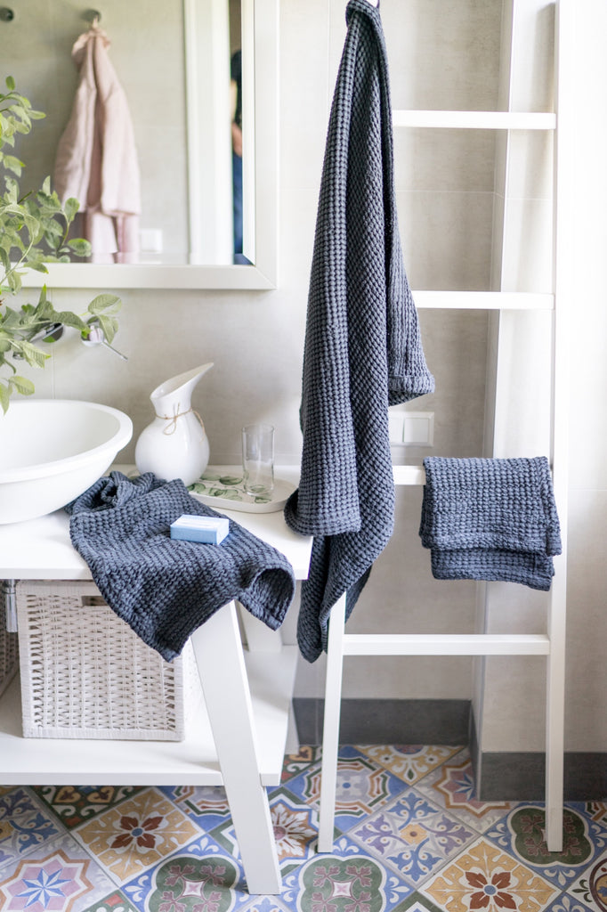 Waffle Towels for Bath, Linen Towels