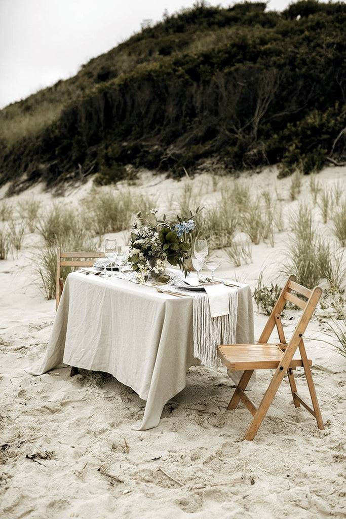 Beach Wedding Tablelinens Natural Tablecloth Linen Basic Tablecloth Natural
