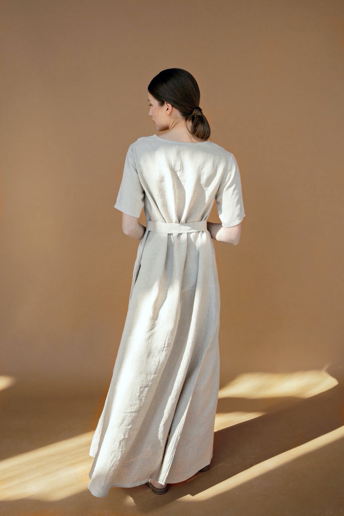 Linen Maxi Dress with Pockets | Back 2 Linen Back2Linen Linen Maxi Dress with Pockets | Back 2 Linen Back2Linen