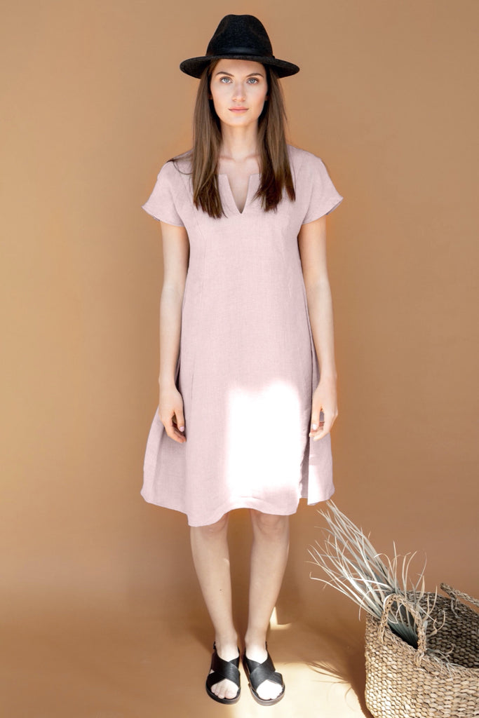 Natural Linen Dress A-Line | Back 2 Linen Back2Linen Natural Linen Dress A-Line | Back 2 Linen Back2Linen