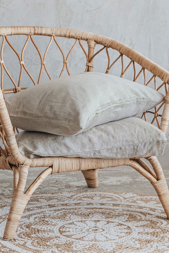 Hypoallergenic Natural Linen Basic Pillowcases Set Natural 2852