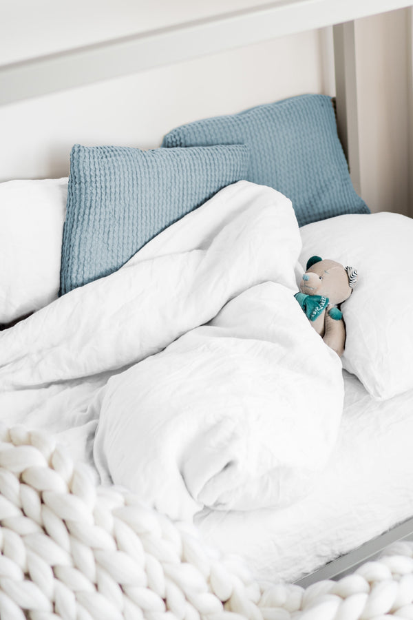 Kids Duvet Cover Set Linen Duvet Cover Basic Kids Duvet Cover Basic Kids Pillowcase Basic Kids Fitted Sheet Pure White