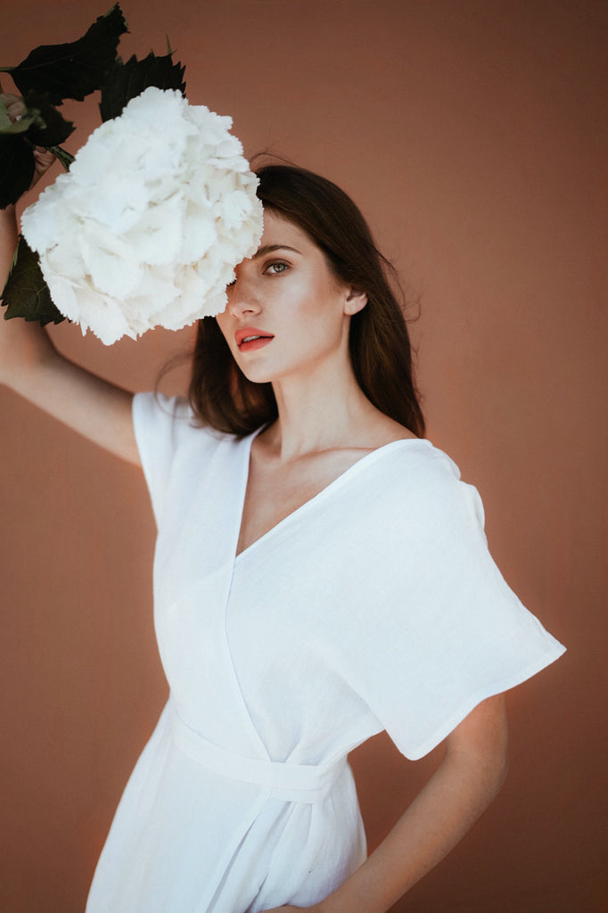 White Linen Maxi Dress A-Line | Back 2 Linen Back2Linen White Linen Maxi Dress A-Line | Back 2 Linen Back2Linen
