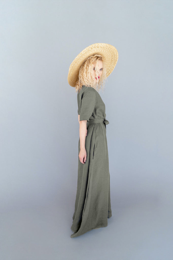 Linen dress Elizabeth M / Green