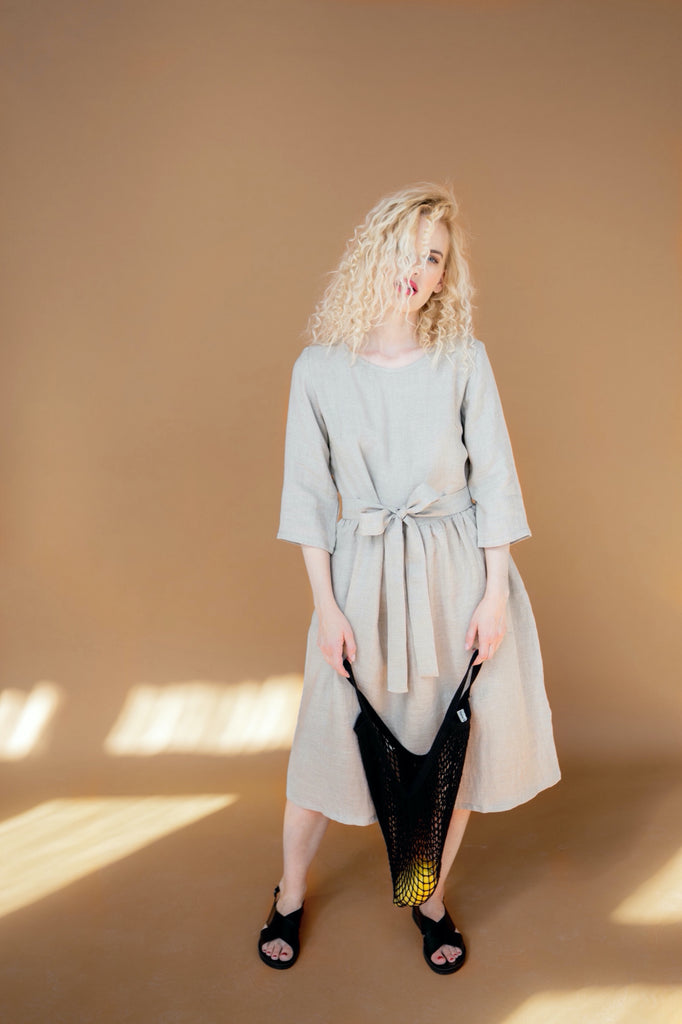 Natural Linen Summer Dress | Back 2 Linen Back2Linen Natural Linen Summer Dress | Back 2 Linen Back2Linen