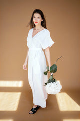 White linen dress long new arrivals