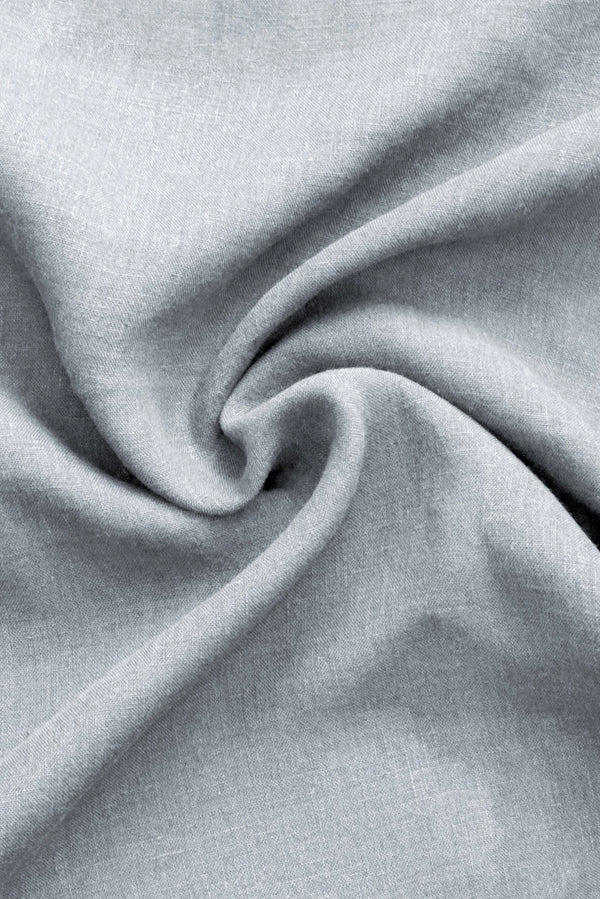 Linen Fabric Stonewashed Organic Light Grey 02