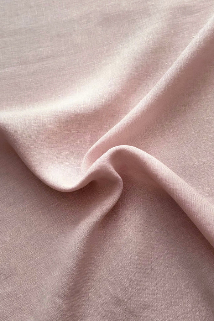 Linen Fabric Stonewashed Organic Pink 01