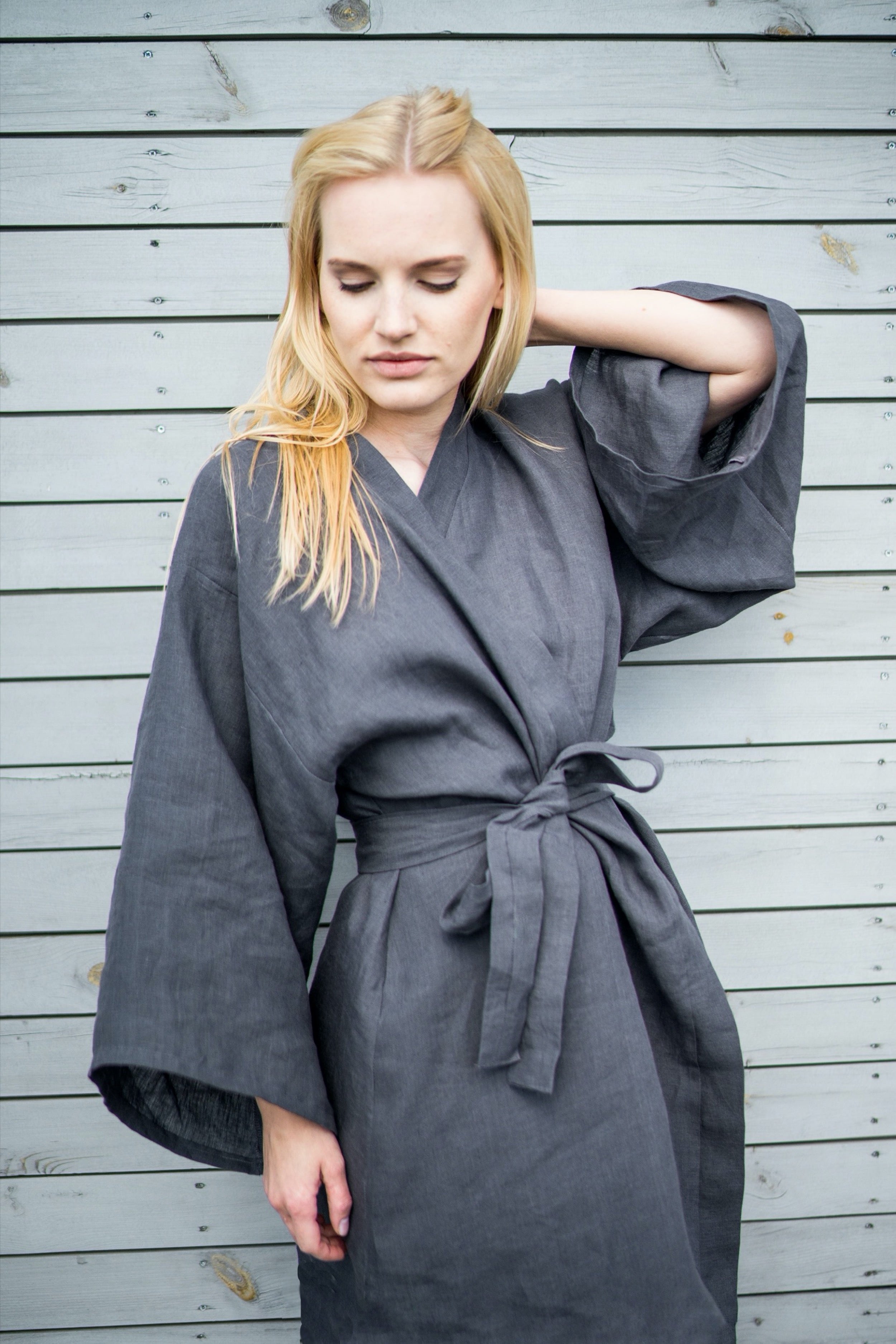 Linen kimono robe Linen kimono robe