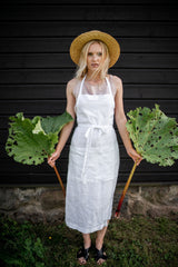 Long Apron from 100% Natural Linen | Back 2 Linen – Back2Linen
