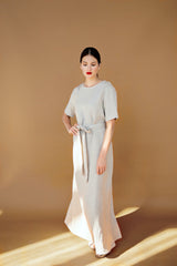Linen Maxi Dress with Pockets