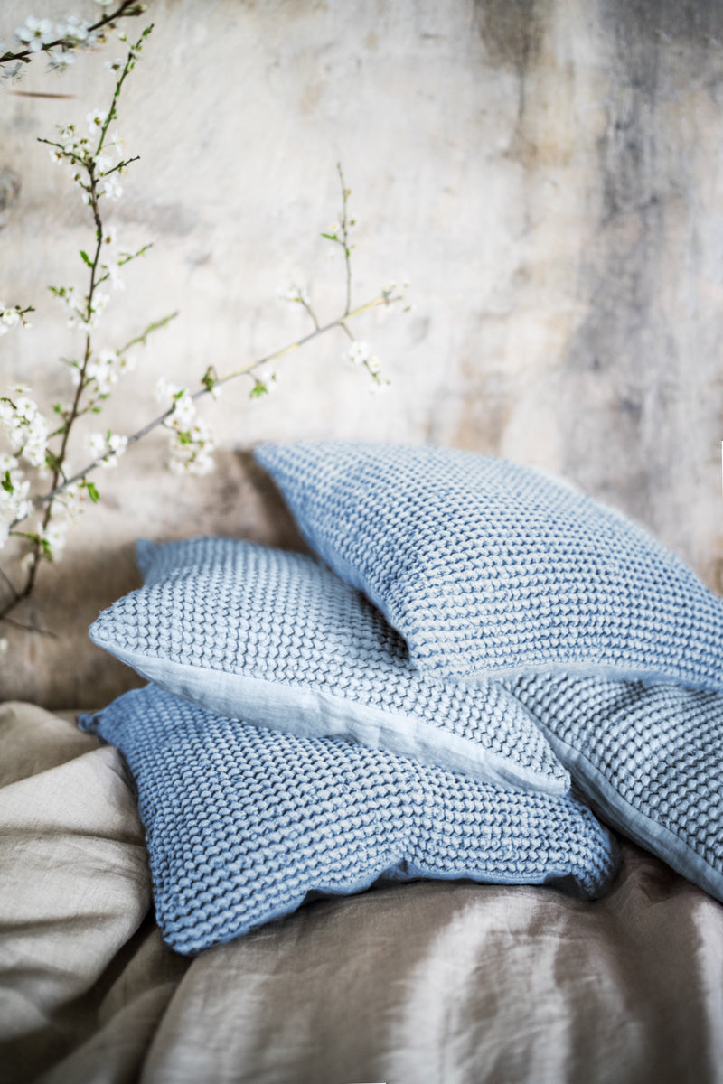 Waffle Weave Cushion Covers from Linen Back 2 Linen Back2Linen