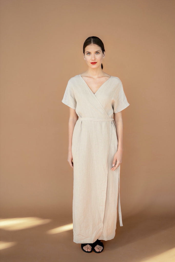 Natural Linen Maxi Dress | Back 2 Linen Back2Linen Natural Linen Maxi Dress | Back 2 Linen Back2Linen
