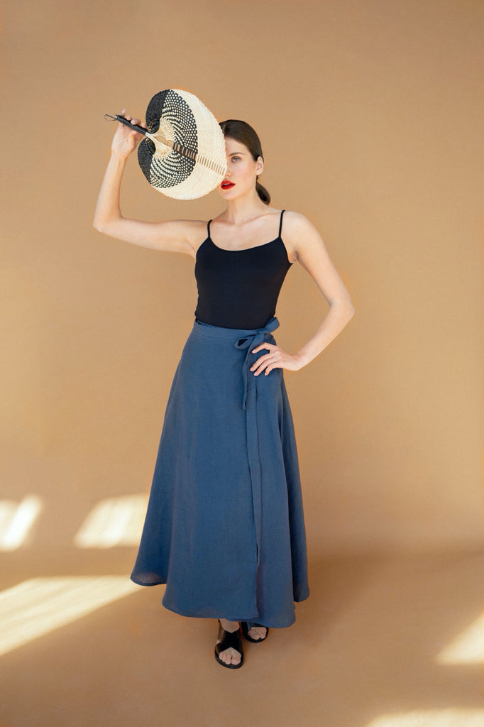 Linen Wrap Skirt | Back 2 Linen – Back2Linen