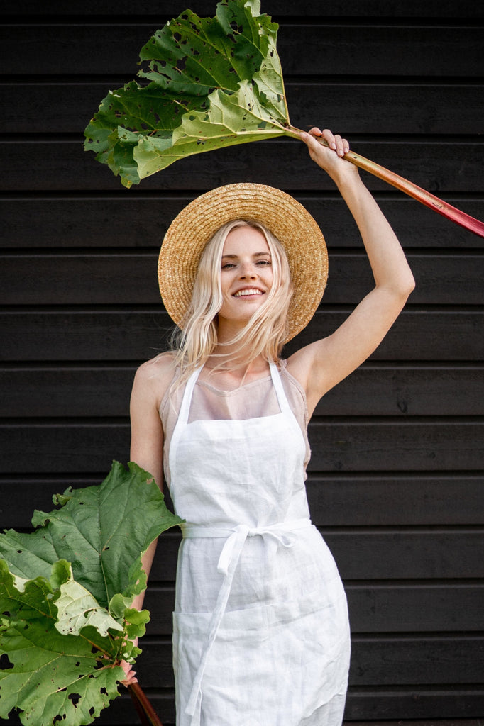 Long Apron from 100% Natural Linen | Back 2 Linen – Back2Linen