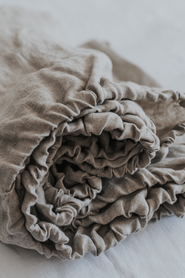 Natural Linen Basic Fitted Sheet Natural 3621