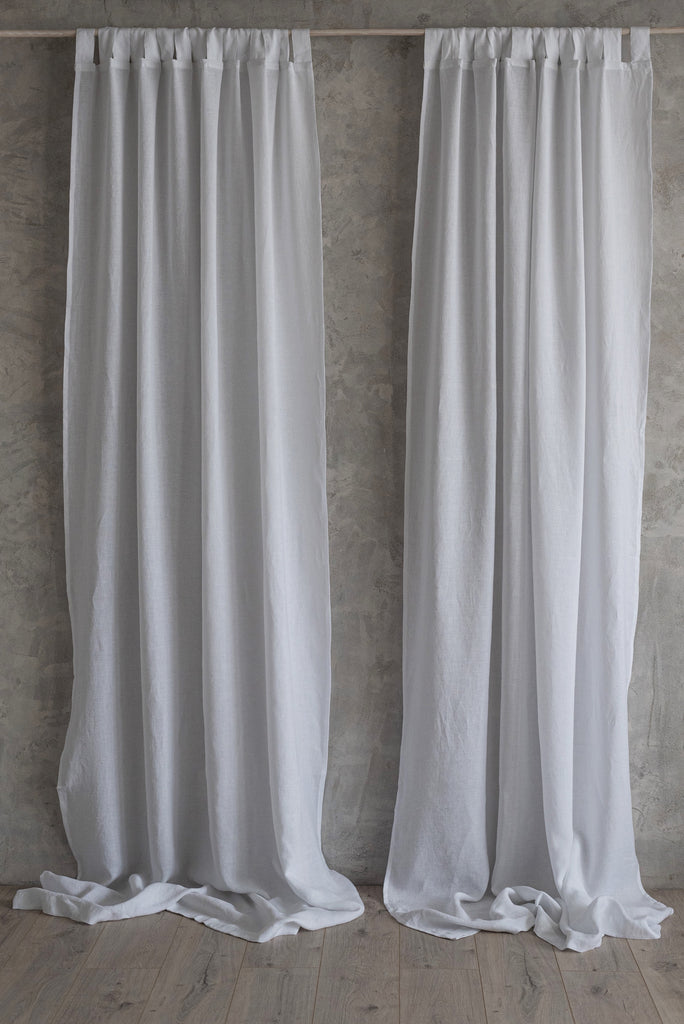 Natural Linen Curtain Pure White 444