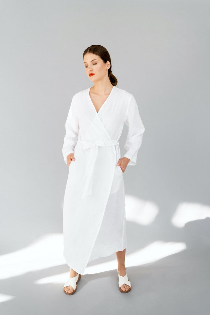 Long Linen Robe Maxi Length | Back 2 Linen Back2Linen Long Linen Robe Maxi Length | Back 2 Linen Back2Linen