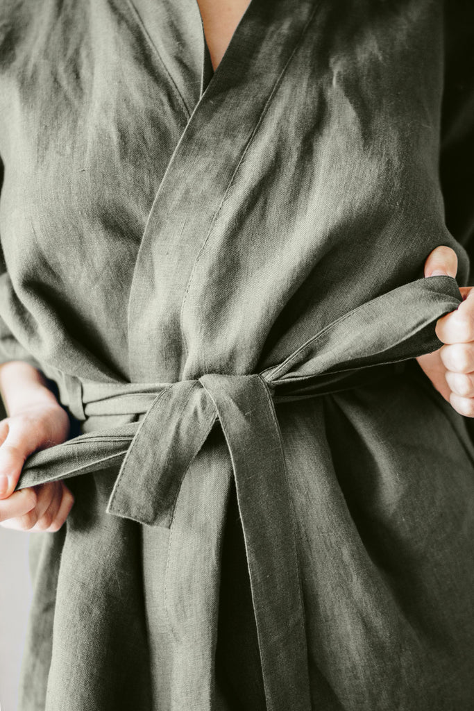 Natural Robe Natural Robe from 100% Linen | Back 2 Linen – Back2Linen