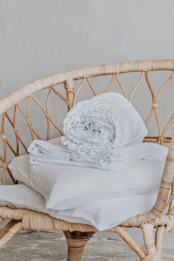 Organic Linen Basic Sheet Set Pure White 2942