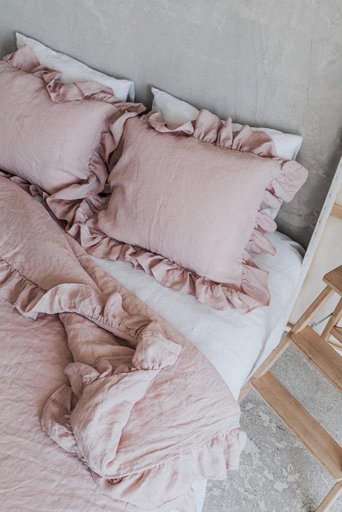 Pink Ruffle Bedding Set  Back 2 Linen – Back2Linen
