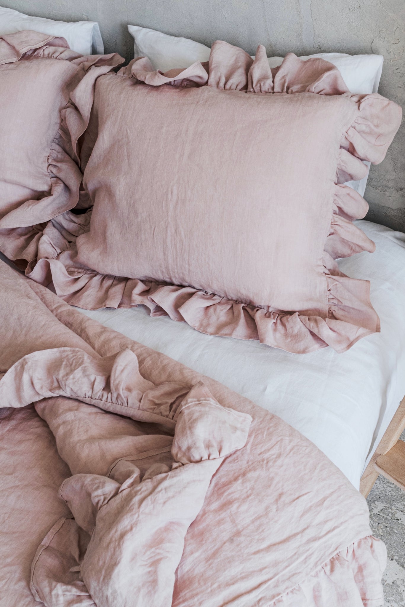 Pink Ruffle Sheets Pink Ruffle Bedding Set | Back 2 Linen – Back2Linen