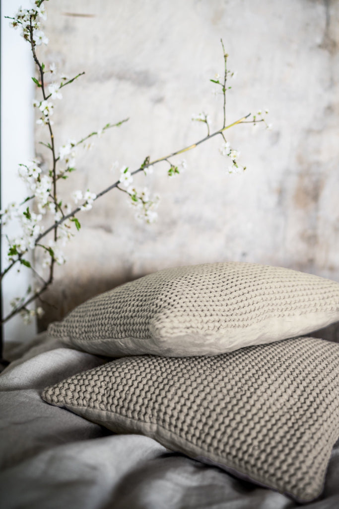 Waffle Weave Cushion Covers from Linen Back 2 Linen Back2Linen