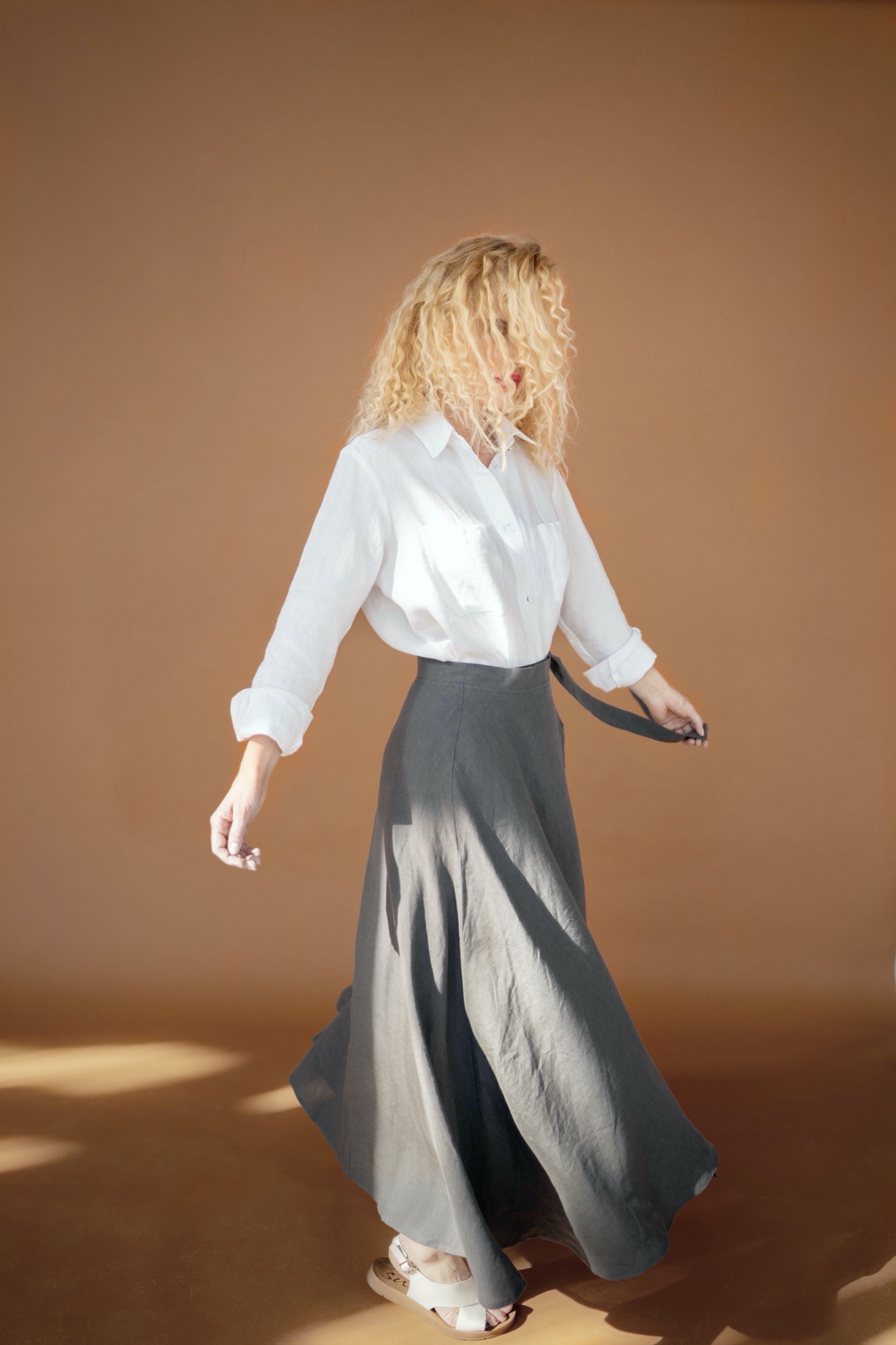 Linen Maxi Skirt Back Linen – Back2Linen